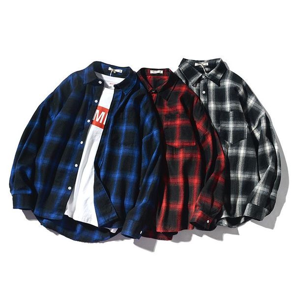 fashion trend men plaid shirt autumn brand retro wild casual male lapel long sleeve shirts men's, White;black
fashion trend men plaid shirt autumn brand retro wild casual male lapel long sleeve shirts men's, White;black