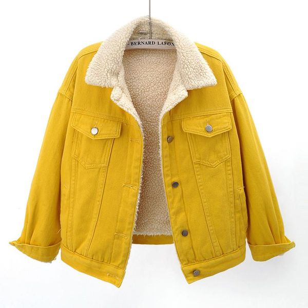 winter women lamb plus fleece thick denim jacket single-breasted female warm loose candy color jeans coat tide g720 women's jackets, Black;brown
winter women lamb plus fleece thick denim jacket single-breasted female warm loose candy color jeans coat tide g720 women's jackets, Black;brown