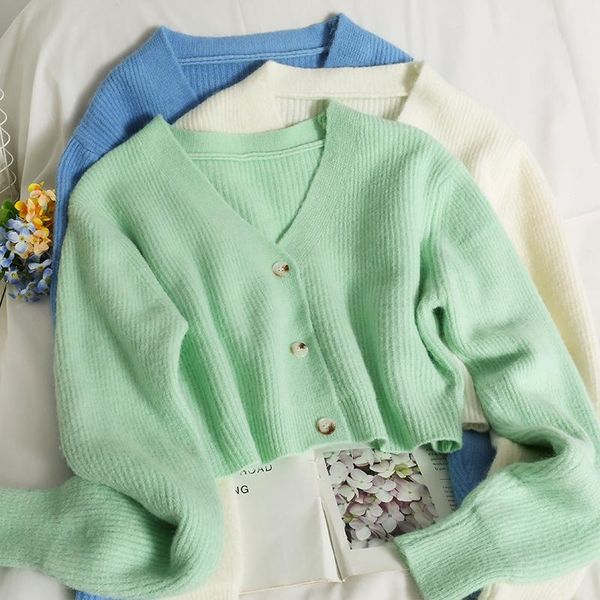 women's knits & tees joinyouth autumn v neck all match sweater cardigan women korean long sleeve loose knit jacket solid single breaste, White
women's knits & tees joinyouth autumn v neck all match sweater cardigan women korean long sleeve loose knit jacket solid single breaste, White