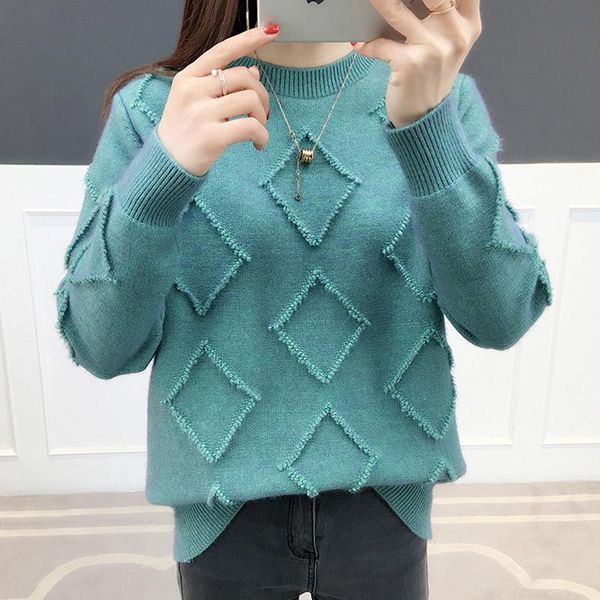 women's sweaters women long sweater knitted solid pullovers 2021 autumn winter korean style sleeve o neck casual pull jumper sweter muj, White;black
women's sweaters women long sweater knitted solid pullovers 2021 autumn winter korean style sleeve o neck casual pull jumper sweter muj, White;black
