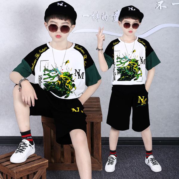 2021 fashion boys clothing summer patchwork short sleeve suit 4 6 8 10 12 13 14 years teenagers children sports clothing, White
2021 fashion boys clothing summer patchwork short sleeve suit 4 6 8 10 12 13 14 years teenagers children sports clothing, White