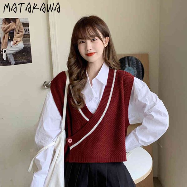 short women's vest acket knitting loose outer wear spring korean waistcoat v-neck sweater women 210506, Black;white
short women's vest acket knitting loose outer wear spring korean waistcoat v-neck sweater women 210506, Black;white