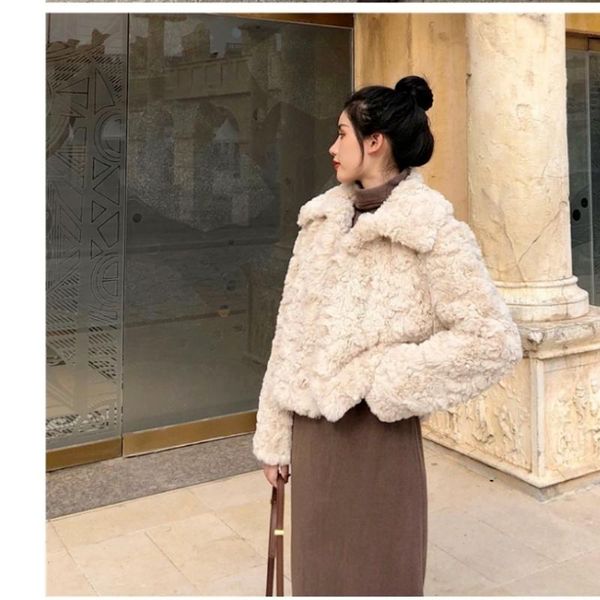 women's fur & faux elegant women thick coat autumn winter fashion imitation lambswool plush jacket female warm soft loose overcoat c101, Black
women's fur & faux elegant women thick coat autumn winter fashion imitation lambswool plush jacket female warm soft loose overcoat c101, Black