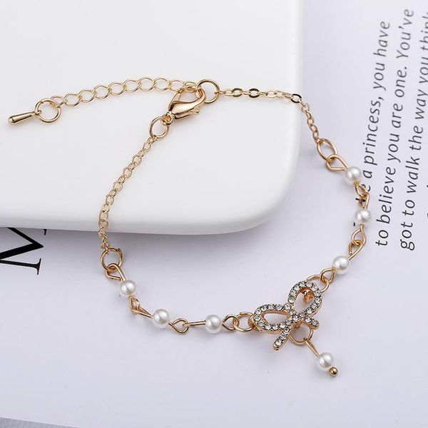 charm bracelets micro-inlaid bowknot pearl bracelet women girls rhinestone sweet gift for girlfriends, Golden;silver
charm bracelets micro-inlaid bowknot pearl bracelet women girls rhinestone sweet gift for girlfriends, Golden;silver