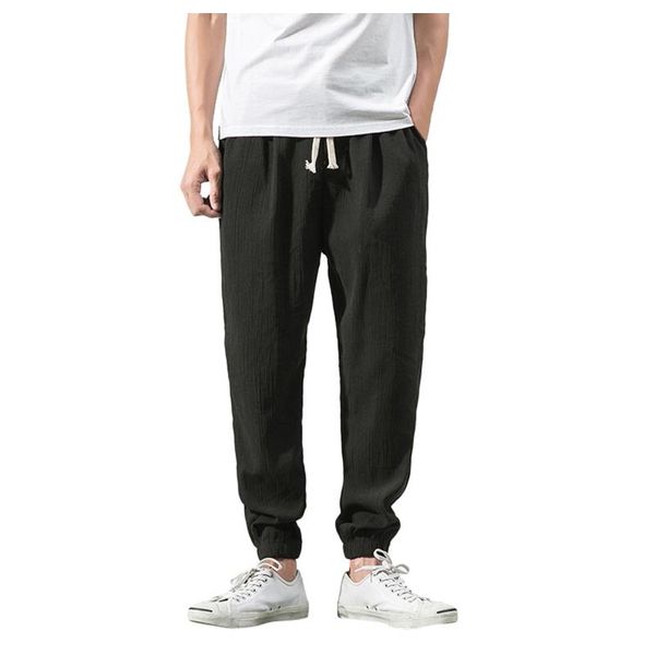 men's casual slim sports pants ankle length harem elastic waist trousers with pockets speed dry sweatpants ll3, Black
men's casual slim sports pants ankle length harem elastic waist trousers with pockets speed dry sweatpants ll3, Black