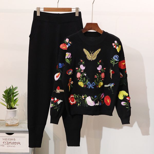 women's tracksuits coat ensemble knitted with korean embroidery, long-sleeve shirt pants, fashion autumn u68f, Gray
women's tracksuits coat ensemble knitted with korean embroidery, long-sleeve shirt pants, fashion autumn u68f, Gray