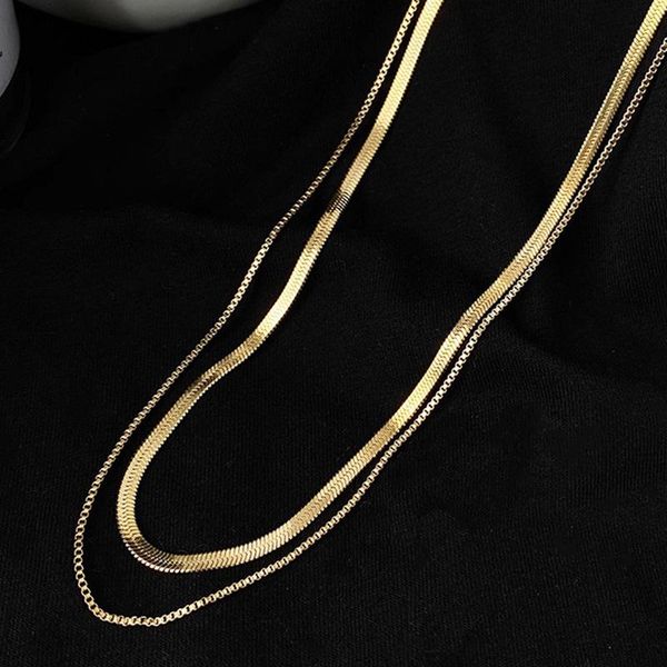 chokers fashion simple double-layered snake chain necklace for women vintage gold color choker party jewelry gift, Golden;silver
chokers fashion simple double-layered snake chain necklace for women vintage gold color choker party jewelry gift, Golden;silver