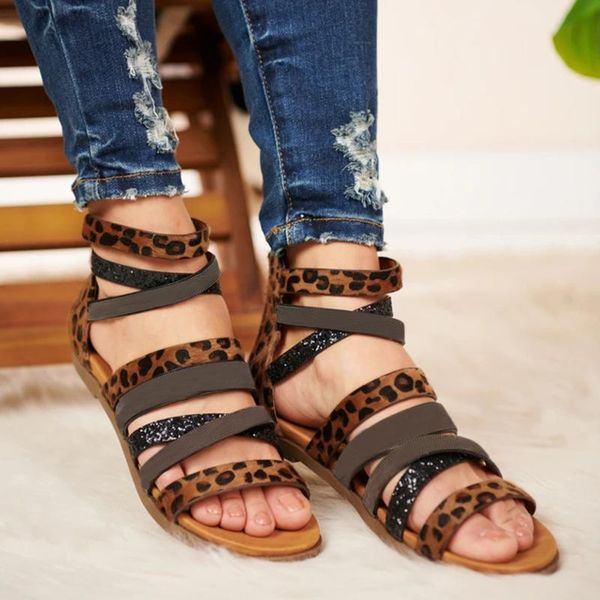 women sandals strappy leopard snakeskin plus size leather flat female flip flop casual beach shoes ladies#g3, Black
women sandals strappy leopard snakeskin plus size leather flat female flip flop casual beach shoes ladies#g3, Black