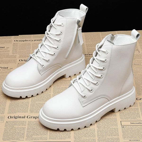 boots woman real leather ankle lace up shoes short winter warm platform heel footwear retro wild thick-soled, Black
boots woman real leather ankle lace up shoes short winter warm platform heel footwear retro wild thick-soled, Black