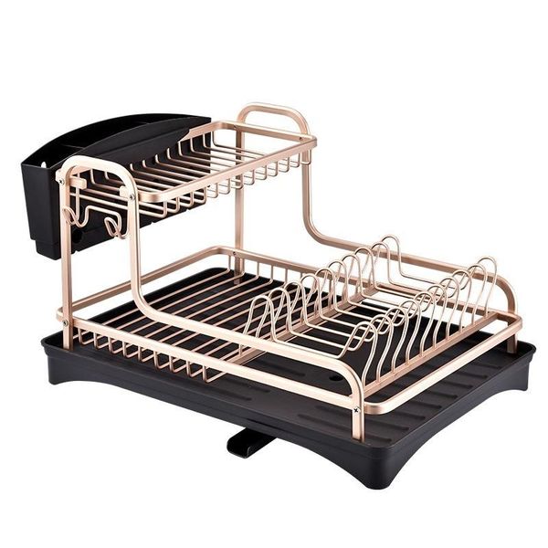 1/2 tier aluminium dish drain rack kitchen organizer storage drainer drying shelf sink supplies knife container stand & organization
1/2 tier aluminium dish drain rack kitchen organizer storage drainer drying shelf sink supplies knife container stand & organization