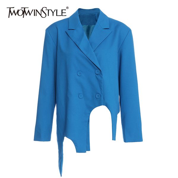 casual blazer for women notched long sleeve irregular hem loose female autumn fashion clotrhing 210524, White;black
casual blazer for women notched long sleeve irregular hem loose female autumn fashion clotrhing 210524, White;black