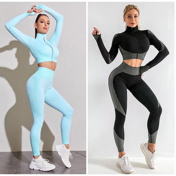 yoga outfit long 3pcs piece seamless gym set zipper sleeve sport suit high waist leggings workout bra female fitness clothes
yoga outfit long 3pcs piece seamless gym set zipper sleeve sport suit high waist leggings workout bra female fitness clothes