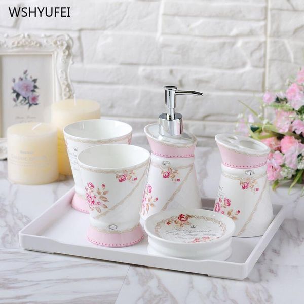 bath accessory set european ceramic bathroom light luxury five-piece wash cup lotion bottle creative kit wedding products
bath accessory set european ceramic bathroom light luxury five-piece wash cup lotion bottle creative kit wedding products