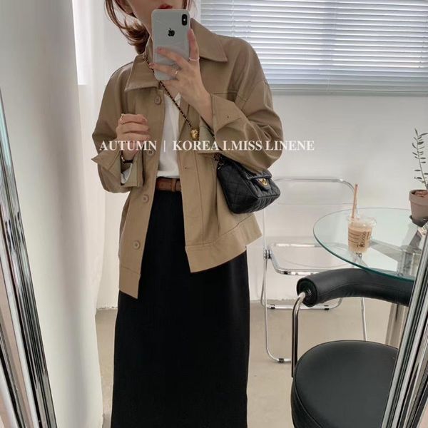 autumn 2021 mwoods korean east gate casual pu leather jacket for women women's jackets, Black;brown
autumn 2021 mwoods korean east gate casual pu leather jacket for women women's jackets, Black;brown