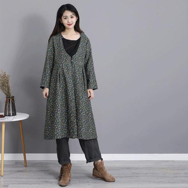 women's trench coats women autumn winter fashion v-neck floral print cotton linen long coat 2021 single breasted casual outerwear, Tan;black
women's trench coats women autumn winter fashion v-neck floral print cotton linen long coat 2021 single breasted casual outerwear, Tan;black