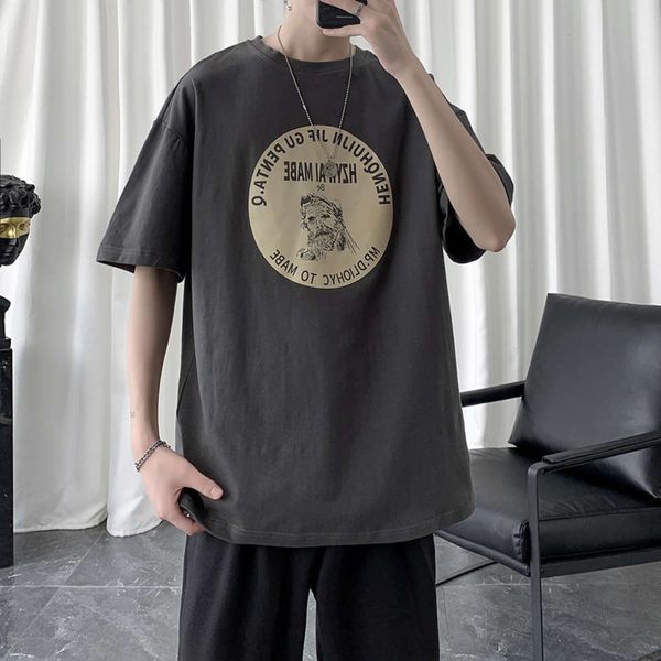 men's shirt short men's brand summer large loose half sleeve casual korean fashion t-shirt, White;black
men's shirt short men's brand summer large loose half sleeve casual korean fashion t-shirt, White;black