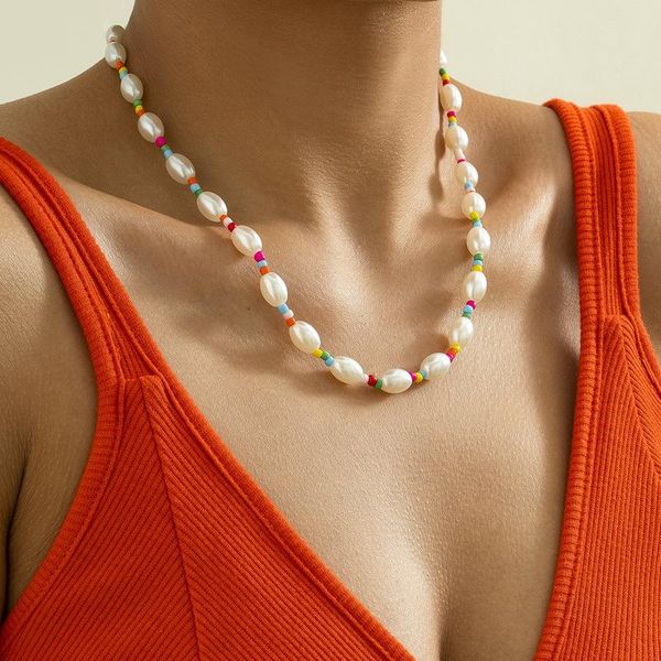 chokers elegant irregular simulated pearl necklace for women ladies candy color contrasted beaded accessories gifts, Golden;silver
chokers elegant irregular simulated pearl necklace for women ladies candy color contrasted beaded accessories gifts, Golden;silver