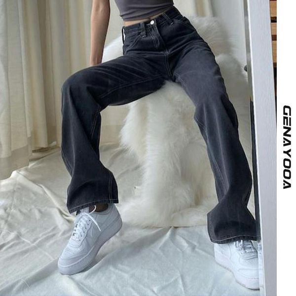 genayooa solid wide leg mujer streetwear hip pop boyfriend jeans for women high waist loose demin trousers female korean 210417, Blue
genayooa solid wide leg mujer streetwear hip pop boyfriend jeans for women high waist loose demin trousers female korean 210417, Blue
