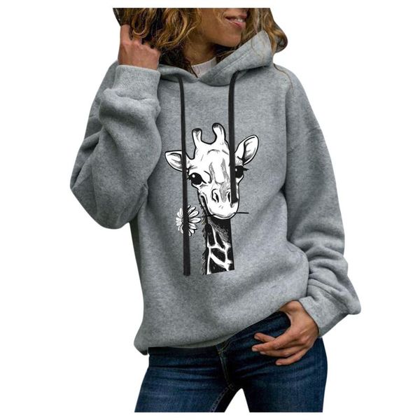 women's hoodies & sweatshirts women giraffe printed long sleeve pullover hooded sweatshirt casual loose tee blouse sport gym sportswea, Black
women's hoodies & sweatshirts women giraffe printed long sleeve pullover hooded sweatshirt casual loose tee blouse sport gym sportswea, Black