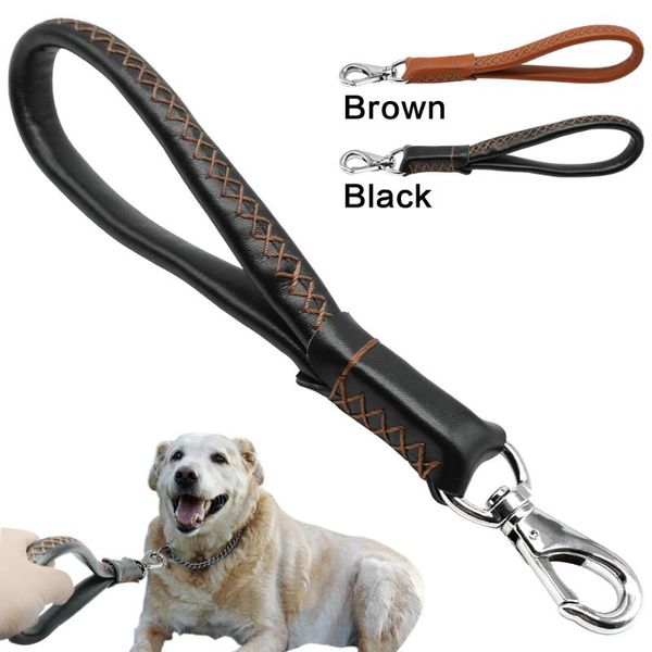 real leather dog leash short genuine traffic lead for large dogs training and walking heavy duty 3/4" wide collars & leashes
real leather dog leash short genuine traffic lead for large dogs training and walking heavy duty 3/4" wide collars & leashes