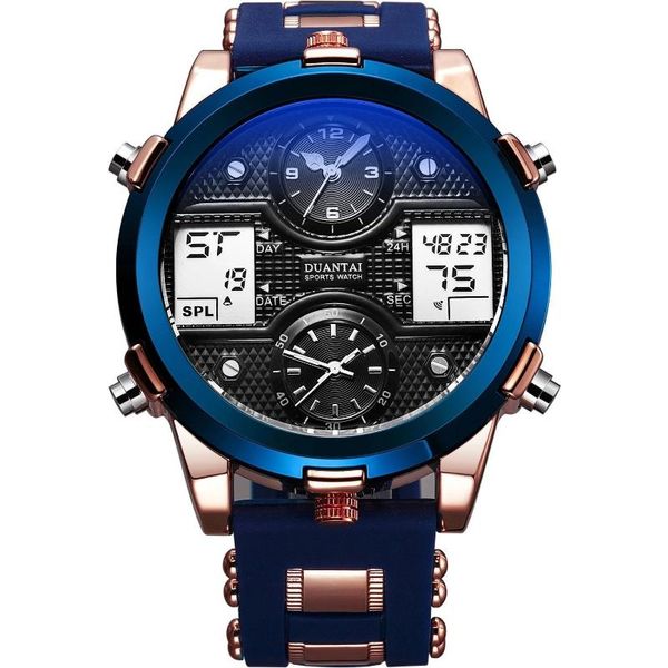 wristwatches european and american style big dial watch men's three time multi-function luminous double calendar electronic fashion, Slivery;brown
wristwatches european and american style big dial watch men's three time multi-function luminous double calendar electronic fashion, Slivery;brown