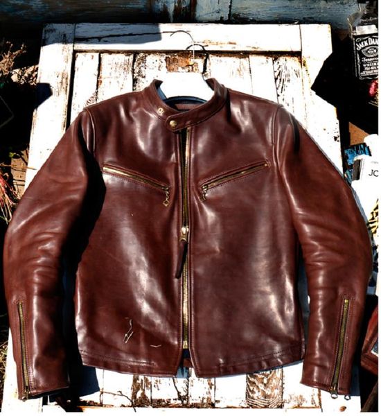 men's leather & faux yr.pro biker jacket.super luxury brown oil wax horsehide coat,heavy quality genuine jacket., Black
men's leather & faux yr.pro biker jacket.super luxury brown oil wax horsehide coat,heavy quality genuine jacket., Black
