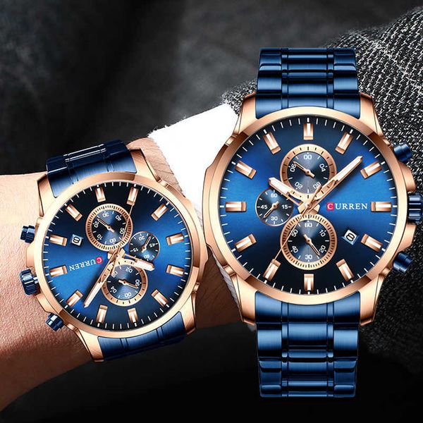 curren watch men brand luxury quartz fashion men's watches waterproof sports wrist watch steel chronograph relogio masculino 210527, Slivery;brown
curren watch men brand luxury quartz fashion men's watches waterproof sports wrist watch steel chronograph relogio masculino 210527, Slivery;brown
