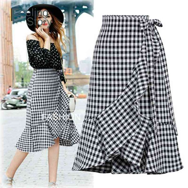 summer high waist plaid skirt women mermaid irregular checkered plus size pencil s womens female clothing 210603, Black
summer high waist plaid skirt women mermaid irregular checkered plus size pencil s womens female clothing 210603, Black