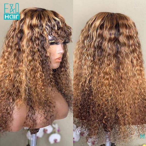 curly 13x6 lace front human hair wigs with bangs for women highlight honey blonde brown 360 frontal wig brazilian remy 150%1, Black;brown
curly 13x6 lace front human hair wigs with bangs for women highlight honey blonde brown 360 frontal wig brazilian remy 150%1, Black;brown