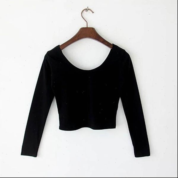 fashion womens t shirts for women casual long sleeve o neck womans femme tee shirt basic crop top, White
fashion womens t shirts for women casual long sleeve o neck womans femme tee shirt basic crop top, White