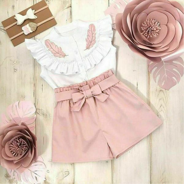 summer kids baby girls feather t shirt pants shorts outfits set clothes 1 6y, White
summer kids baby girls feather t shirt pants shorts outfits set clothes 1 6y, White
