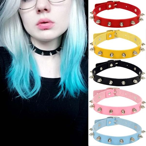chokers 2021 leather punk spike rivet choker necklace studded collar for women men party club chockers gothic cosplay jewelry, Golden;silver
chokers 2021 leather punk spike rivet choker necklace studded collar for women men party club chockers gothic cosplay jewelry, Golden;silver