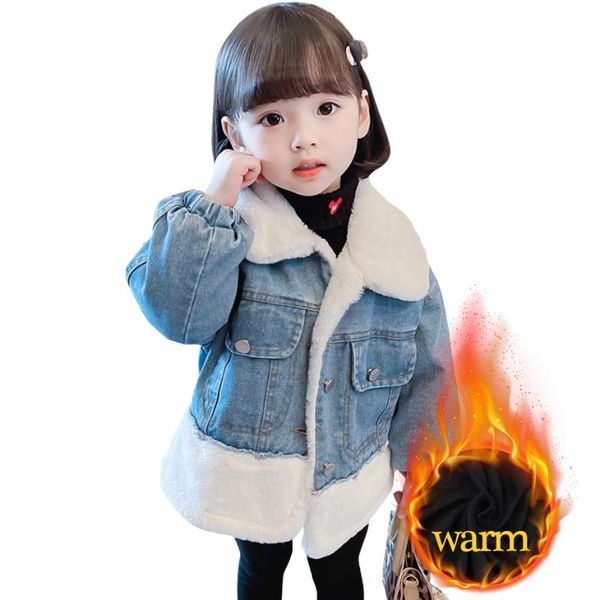 down coat girls denim jacket outerwear solid color thick warm children's jackets autumn winter kids clothes, Blue;gray
down coat girls denim jacket outerwear solid color thick warm children's jackets autumn winter kids clothes, Blue;gray