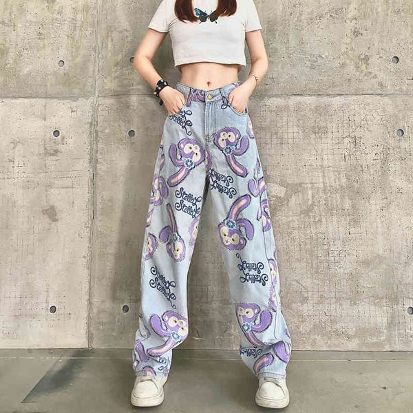 women's jeans womens summer high waisted wide leg pants cartoon printed straight street loose casual pg95, Blue
women's jeans womens summer high waisted wide leg pants cartoon printed straight street loose casual pg95, Blue