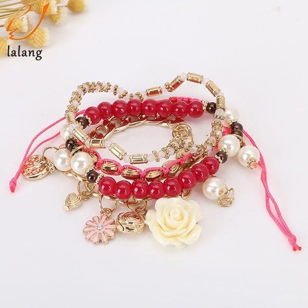 charm bracelets bohemia vintage fashionable pearls elastic bangle bead chain multilayer flower weaved bracelet women jewelry gifts, Golden;silver
charm bracelets bohemia vintage fashionable pearls elastic bangle bead chain multilayer flower weaved bracelet women jewelry gifts, Golden;silver