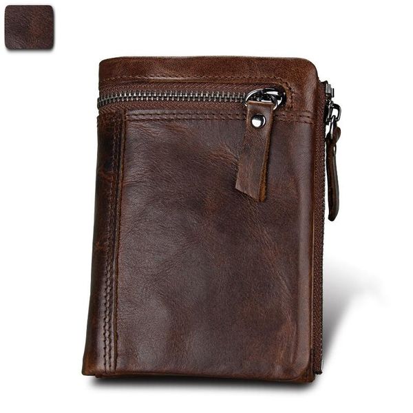 wallets men short wallet genuine cowhide leather double zipper purse coin pockets anti rfid card holders, Red;black
wallets men short wallet genuine cowhide leather double zipper purse coin pockets anti rfid card holders, Red;black