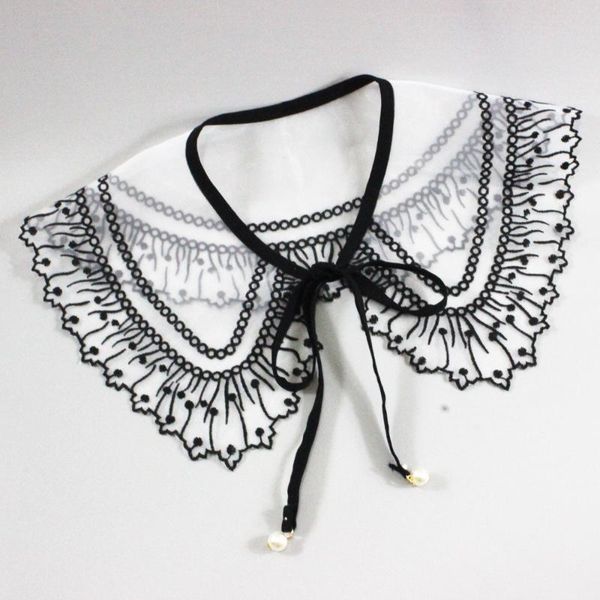 bow ties women lace fake collars ladies blouse detachable shirt collar half white flase shwal female nep kraagie, Black;gray
bow ties women lace fake collars ladies blouse detachable shirt collar half white flase shwal female nep kraagie, Black;gray
