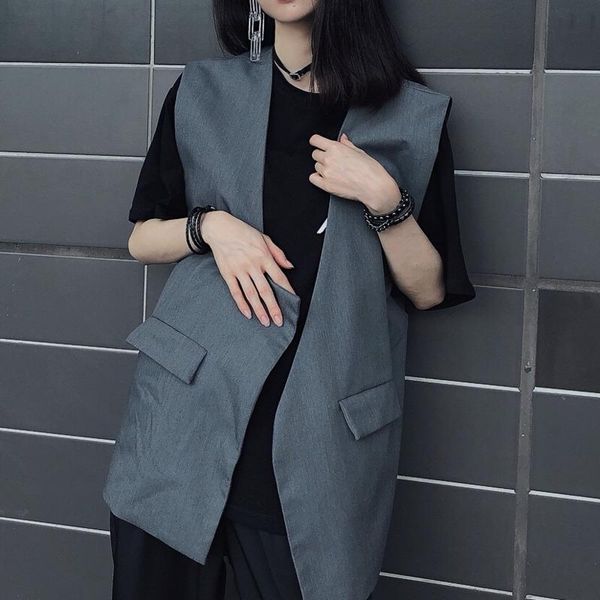 women's vests y demo elegant casual women v neck sleeveless jacket solid color vest female summer autumn tide, Black;white
women's vests y demo elegant casual women v neck sleeveless jacket solid color vest female summer autumn tide, Black;white