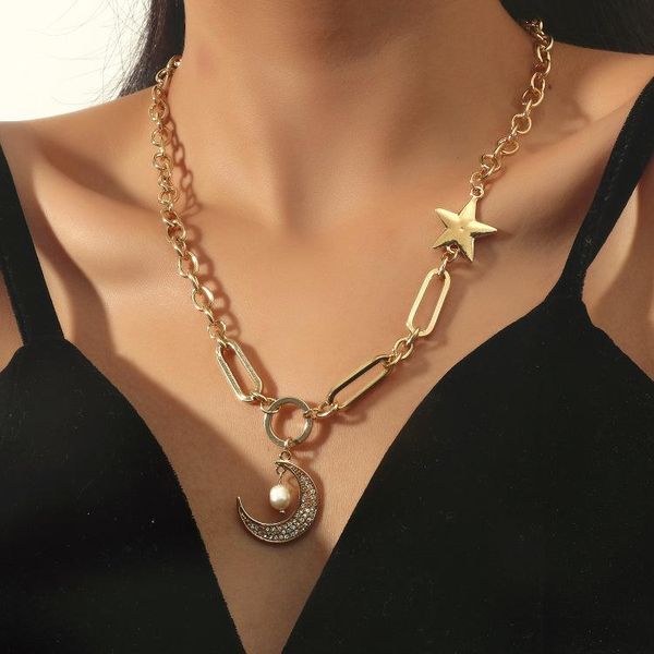 pendant necklaces minimalist style crystal moon accessories niche design sense cold wind clavicle chain pearl star necklace female jewelry, Silver
pendant necklaces minimalist style crystal moon accessories niche design sense cold wind clavicle chain pearl star necklace female jewelry, Silver