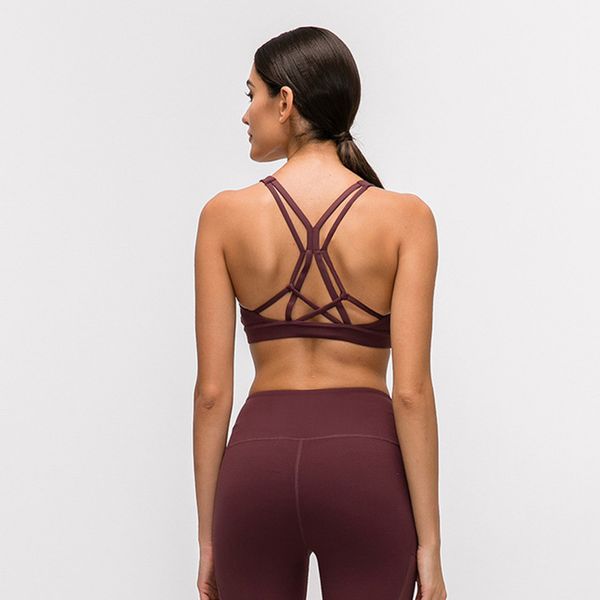 padded strappy sports bra yoga activewear workout clothes for women wireless fitness athletic exercise running bras, White;red
padded strappy sports bra yoga activewear workout clothes for women wireless fitness athletic exercise running bras, White;red
