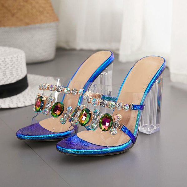 rhinestone bright color crystal slippers open toe high heels shoes woman transparent heeled sandals, Black
rhinestone bright color crystal slippers open toe high heels shoes woman transparent heeled sandals, Black