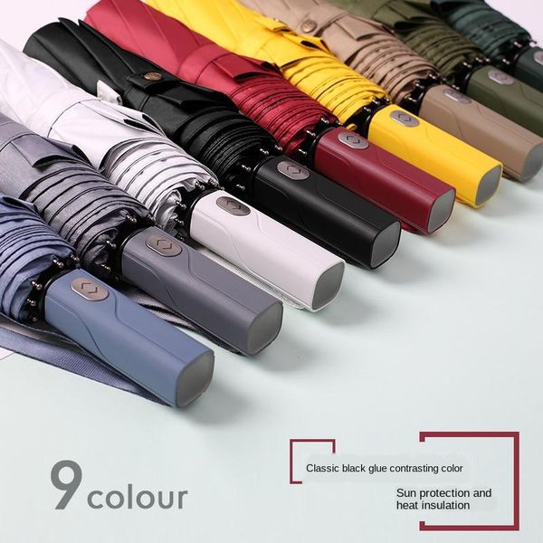 umbrellas reinforced windproof three-fold full automatic sunny and rainy umbrella black coating sunscreen anti-ultraviolet women
umbrellas reinforced windproof three-fold full automatic sunny and rainy umbrella black coating sunscreen anti-ultraviolet women