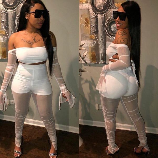 two piece dress bkld off shoulder long sleeve bandage crop and bodycon pants suit fashion womens mesh nightclub outfits 6hm5, White
two piece dress bkld off shoulder long sleeve bandage crop and bodycon pants suit fashion womens mesh nightclub outfits 6hm5, White