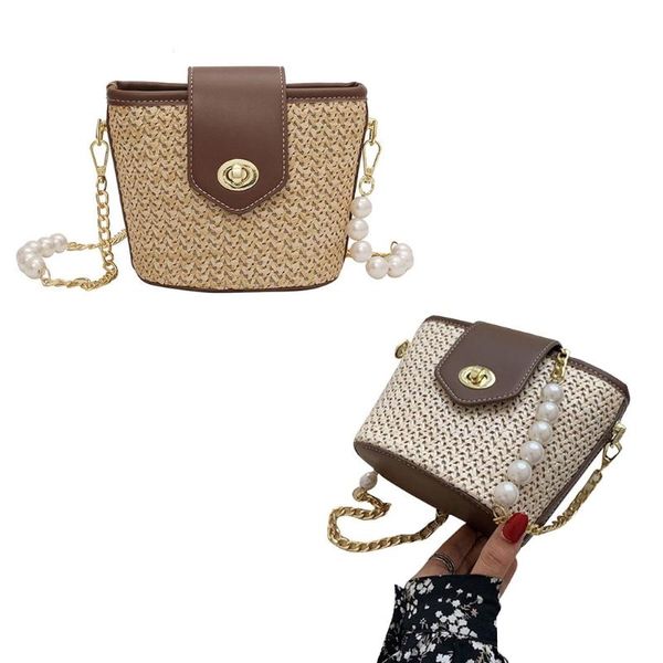 duffel bags woven straw faux leather bucket bag pearl metal chain crossbody handbag purse
duffel bags woven straw faux leather bucket bag pearl metal chain crossbody handbag purse