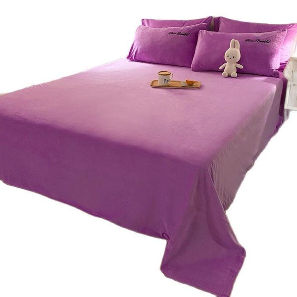 sheets & sets 1 pc crystal velvet bed sheet purple queen king size bedclothes for winter solid color plain dyed flat drap lit 2 places
sheets & sets 1 pc crystal velvet bed sheet purple queen king size bedclothes for winter solid color plain dyed flat drap lit 2 places