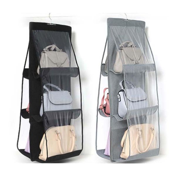 transparent storage bag 6 pocket hanging organizer wardrobe for handbag closet shoes door wall sundries pouches boxes & bins
transparent storage bag 6 pocket hanging organizer wardrobe for handbag closet shoes door wall sundries pouches boxes & bins
