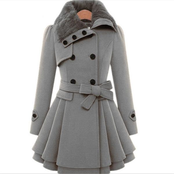 vintage solid color women coats winter long-sleeved fur turn-down collar double-breasted woolen ladies coat casual loose outwear 211130, Black
vintage solid color women coats winter long-sleeved fur turn-down collar double-breasted woolen ladies coat casual loose outwear 211130, Black