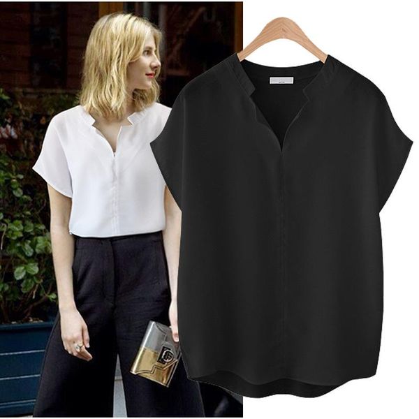 women's blouses & shirts white chiffon blouse for women plus size short sleeve summer loose shirt casual office ladies mujer
women's blouses & shirts white chiffon blouse for women plus size short sleeve summer loose shirt casual office ladies mujer