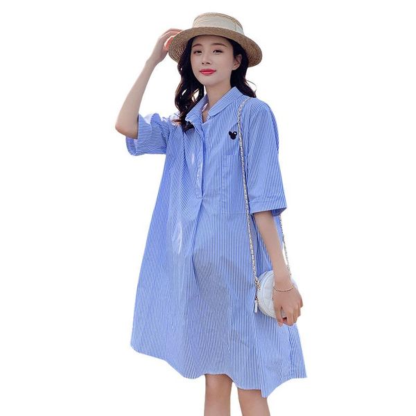 striped pregnant women dress maternity t-shirts clothes 2021 summer loose short sleeve blouse vestidos pregnancy clothings dresses, White
striped pregnant women dress maternity t-shirts clothes 2021 summer loose short sleeve blouse vestidos pregnancy clothings dresses, White