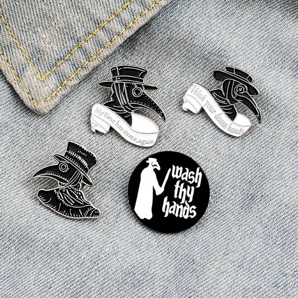 creative black crow brooches set 4pcs cartoon plague doctor enamel paint badges for girls silver plated lapel pins shirt jewelry gift clothe, Gray
creative black crow brooches set 4pcs cartoon plague doctor enamel paint badges for girls silver plated lapel pins shirt jewelry gift clothe, Gray